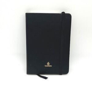 Emirates‎ Airline Black Journal Notebook Lined Gold Logo Pocket Size Unused